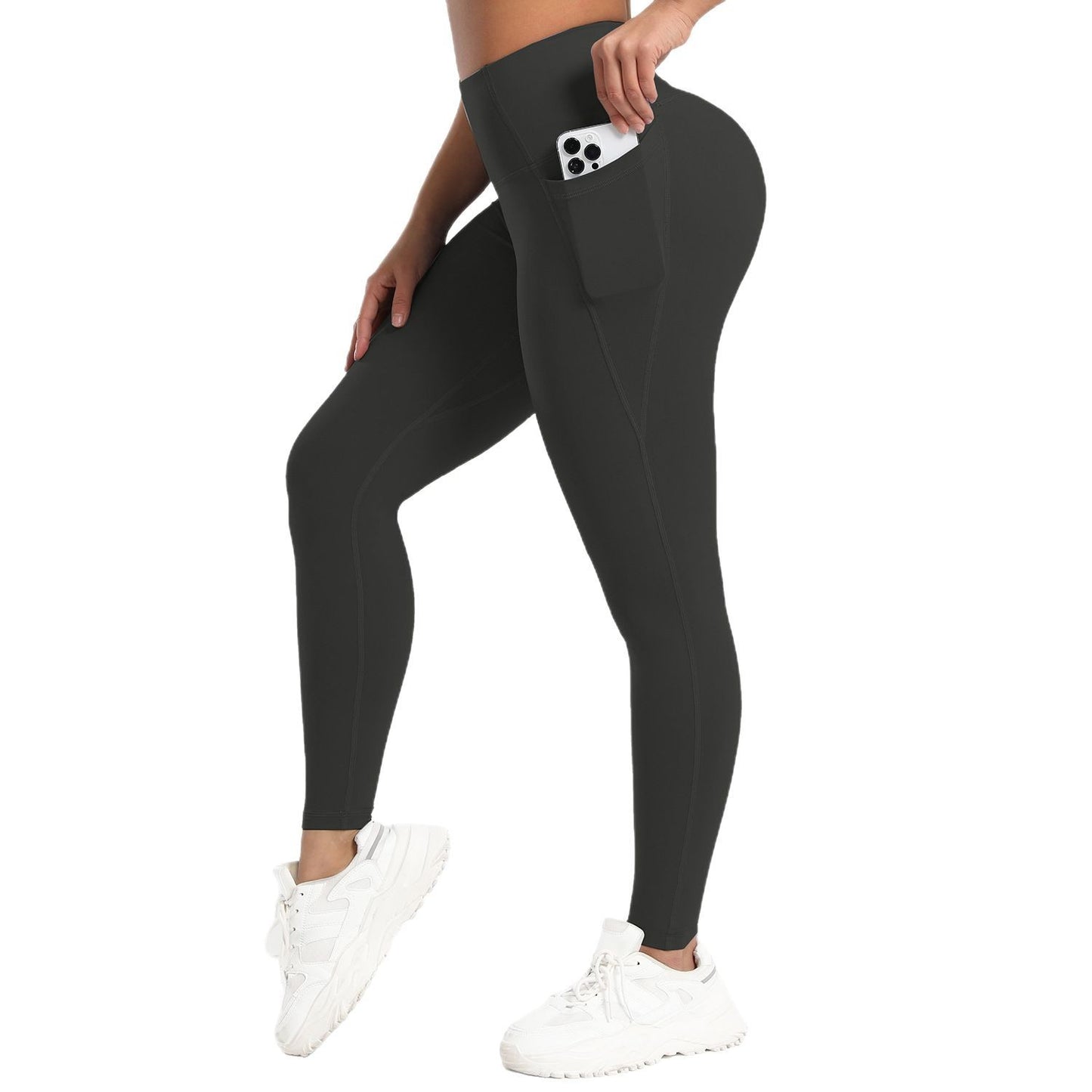 High-waisted fitness leggings that enhance the hips