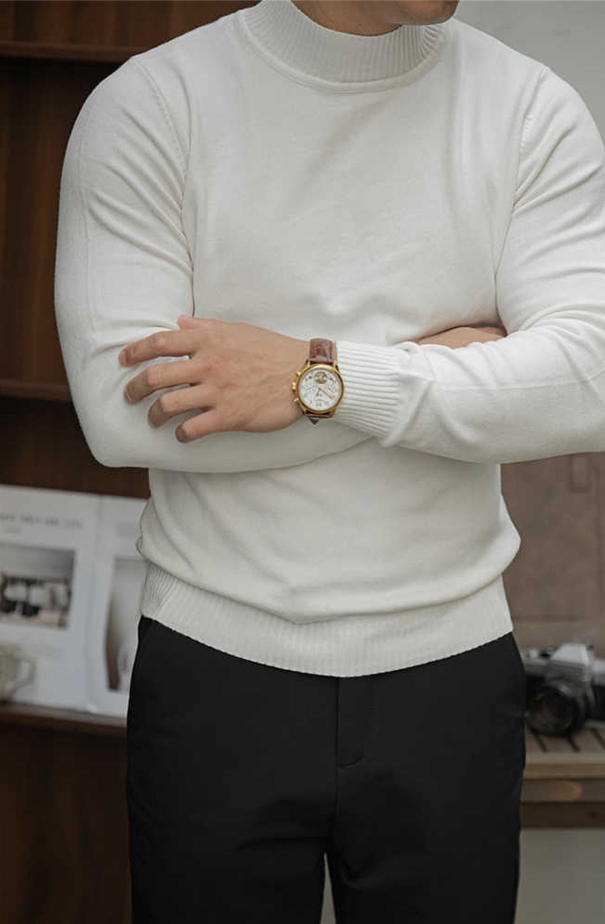 Sweater Bottoming Shirt Basic Warm Man