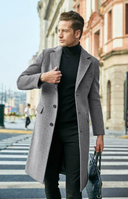 Long-sleeved Wool Coat For Autumn And Winter