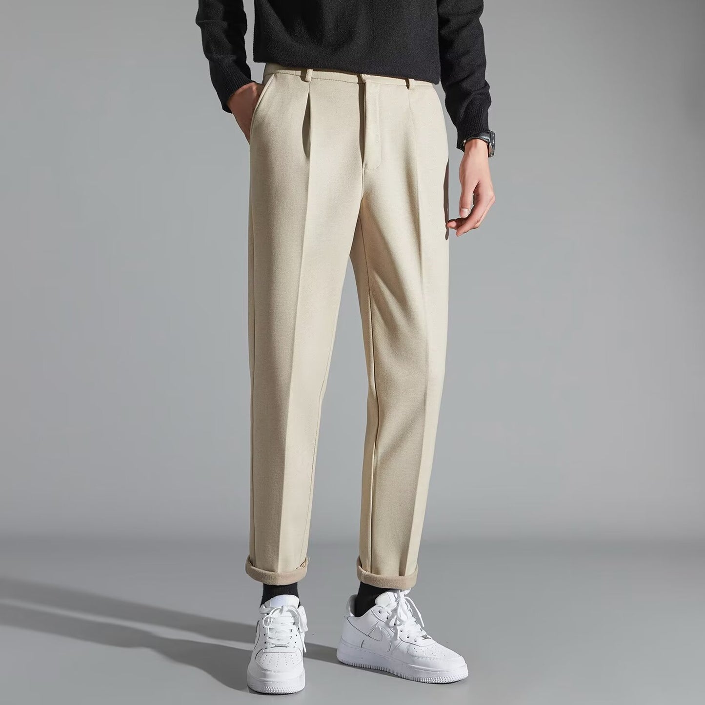 Stylish Slim-fit Wool Casual Pants