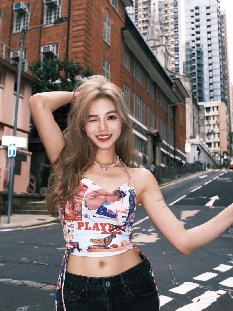 Sexy Playboy halter tank top, fitted and backless.