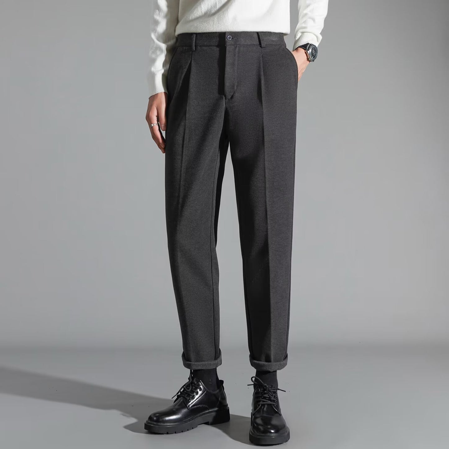 Stylish Slim-fit Wool Casual Pants