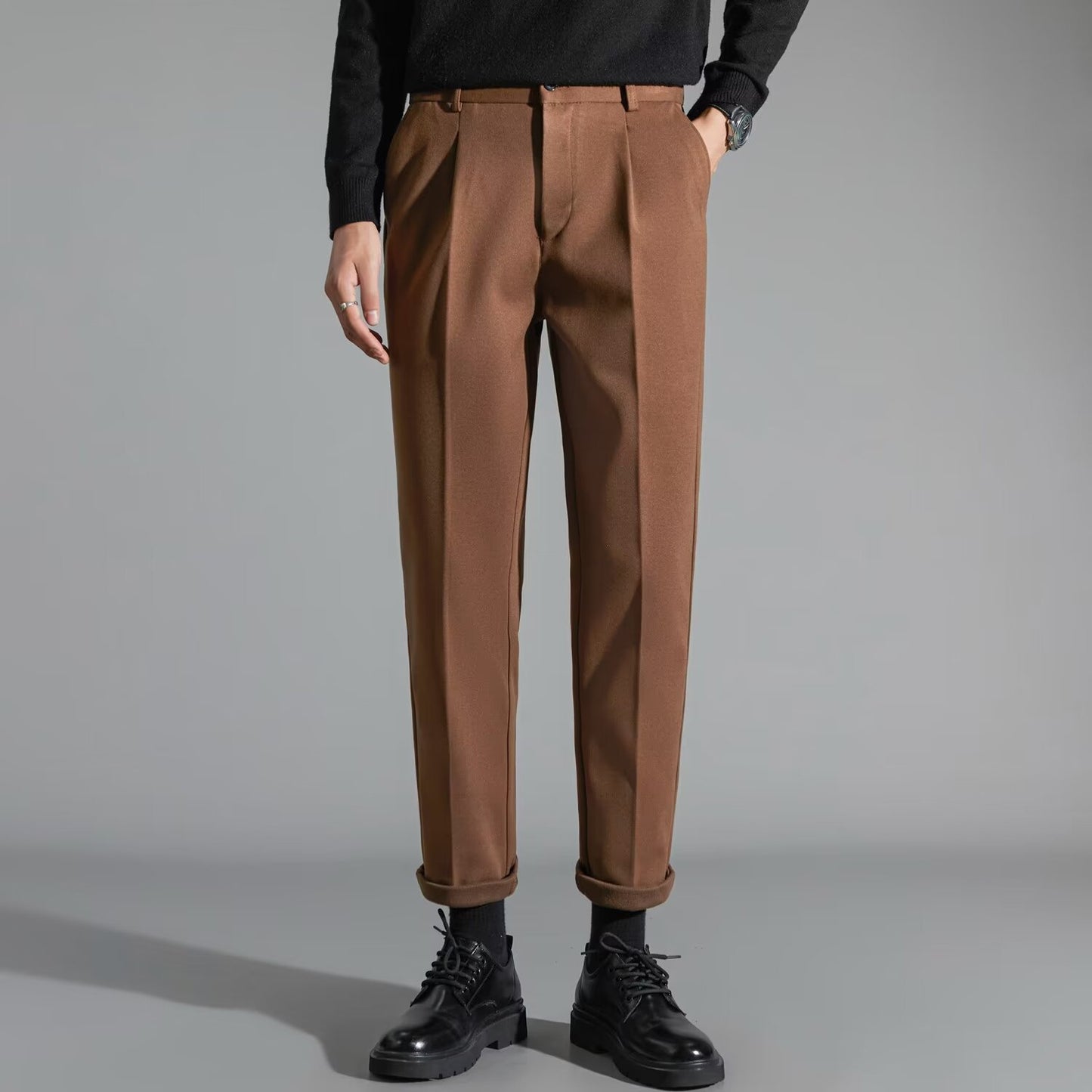 Stylish Slim-fit Wool Casual Pants