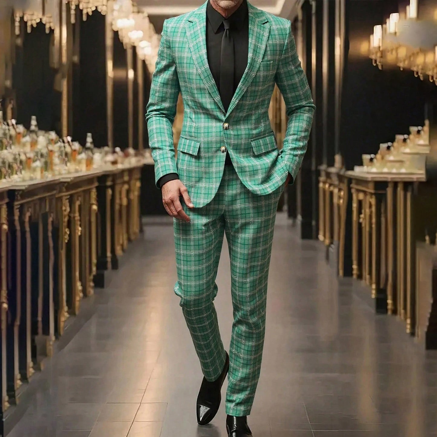 Exotic Luxury Suit Jacket and Pants Set