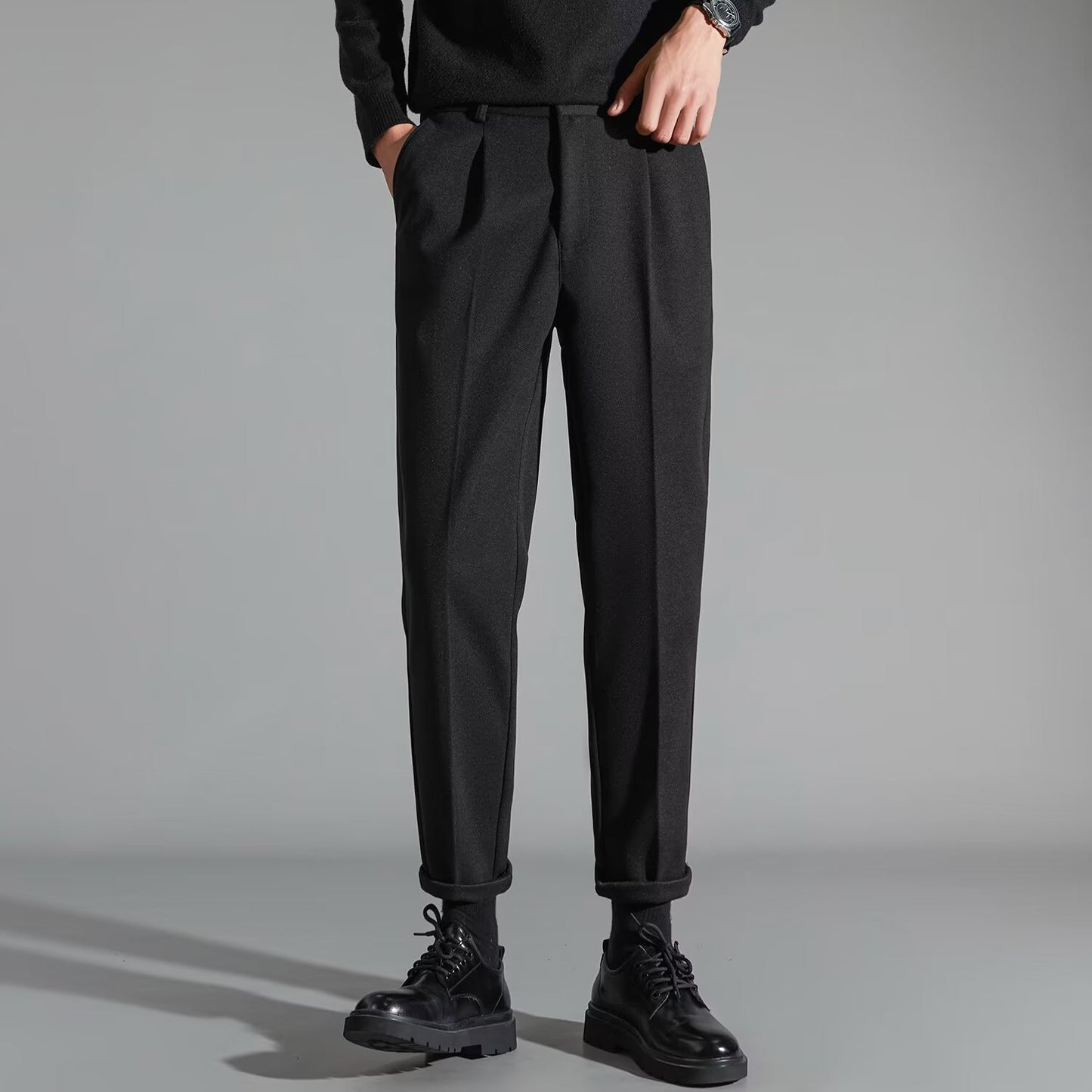 Stylish Slim-fit Wool Casual Pants